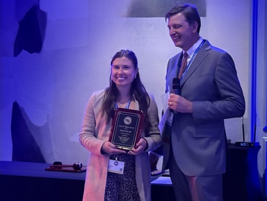 Dr. Joanna Silbar receives the John D. Silbar Award.